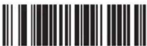 Barcode image with vertical black and white bars, no visible text or symbols beyond the pattern
