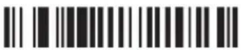 Barcode image containing machine-readable data, with vertical black bars on both sides and a series of dots above the bars.