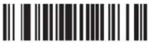 Black and white barcode image with vertical lines and a central dot