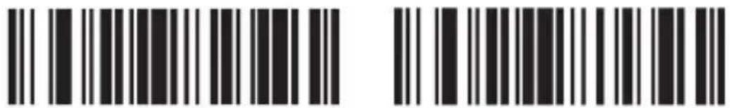 Two identical black-and-white barcode patterns on white background, no text or symbols present.