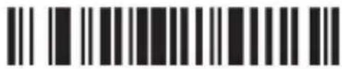 Barcode image containing machine-readable data, with vertical black bars on both sides and a central white dot.