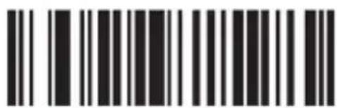 Black and white barcode image with vertical lines and a central dot
