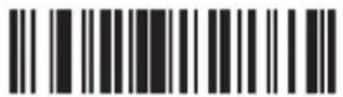 Barcode image with black and white vertical bars, no visible text or symbols