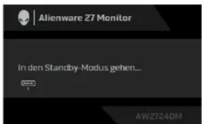Alienware 27 Monitor In den Standby-Modus gehen... AW2724DM