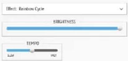 Effect: Rainbow Cycle BRIGHTNESS TEMPO 2.5M 100%