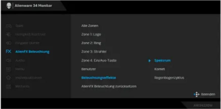 DELL Alienware AW3423DW - AlienFX Beleuchtung - 7