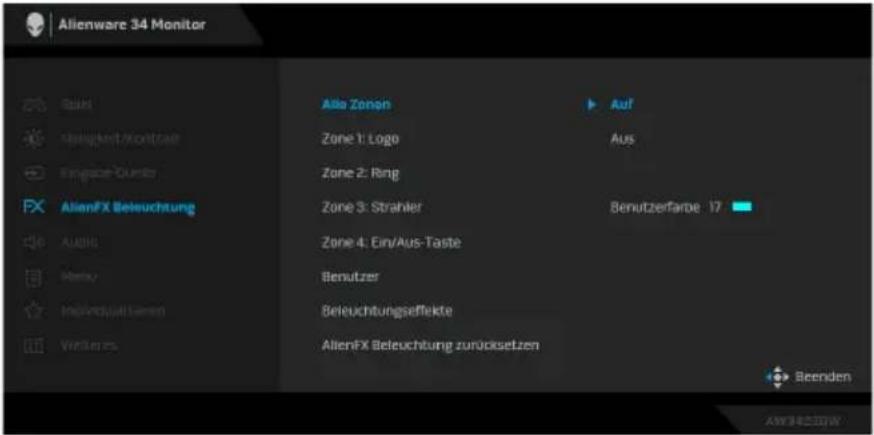 DELL Alienware AW3423DW - AlienFX Beleuchtung - 5