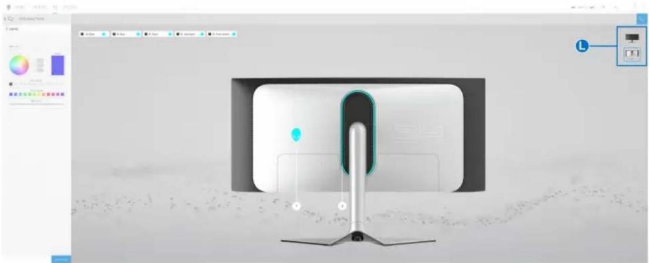 DELL Alienware AW3423DW - Navigation durch das AlienFX Fenster - 3