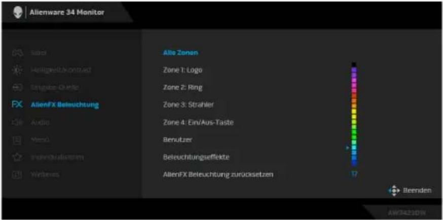 DELL Alienware AW3423DW - AlienFX Beleuchtung - 6