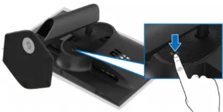 DELL Alienware AW2524HF - Entfernen des Monitorständers - 1