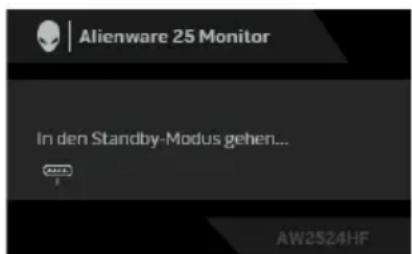 Alienware 25 Monitor In den Standby-Modus gehen... AW2524HF