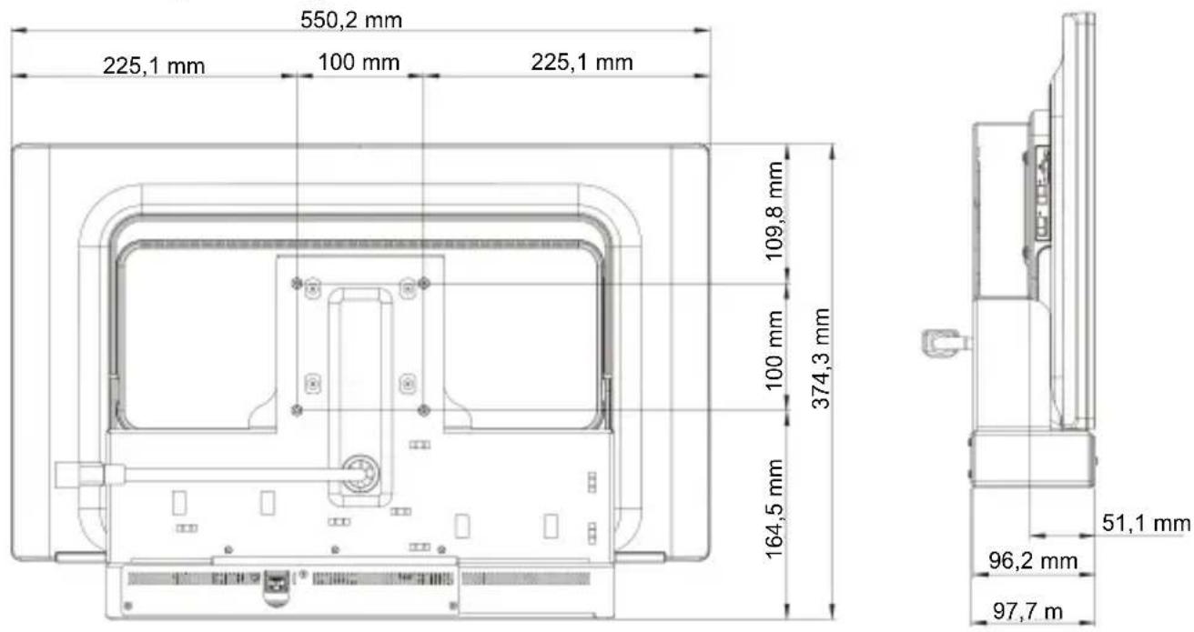 550,2 mm 225,1 mm 100 mm 225,1 mm 109,8 mm 100 mm 374,3 mm 164,5 mm 51,1 mm 96,2 mm 97,7 m