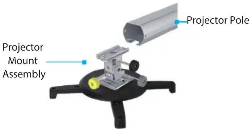 Projector Pole Projector Mount Assembly