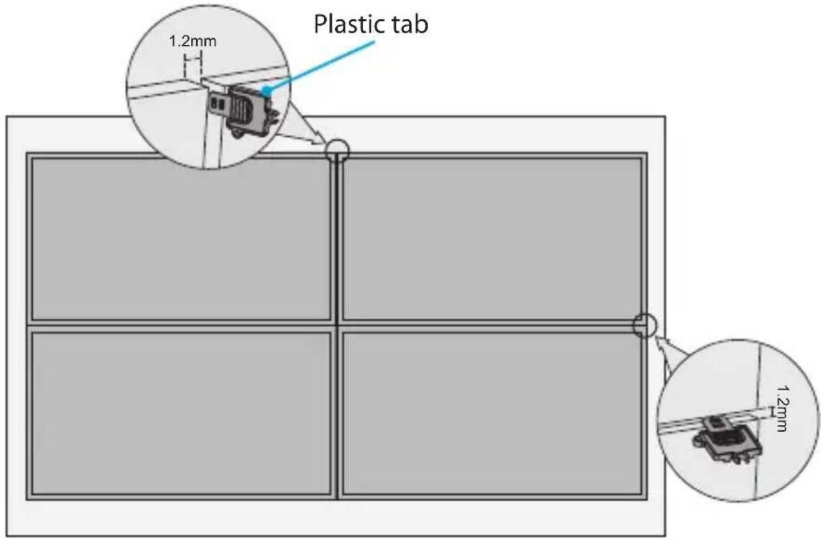 Plastic tab 1.2mm 1.2mm