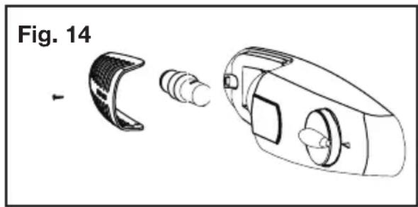 Exploded view diagram of a device showing internal components and part (no text or symbols)