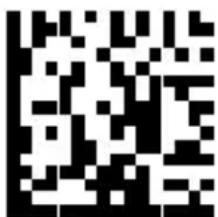 Black and white QR code image containing encoded data