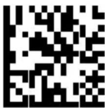 Black and white QR code image containing encoded data