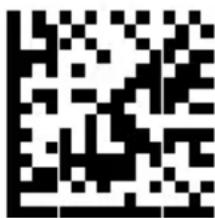 Black and white QR code image containing encoded data