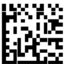 Black and white QR code image containing encoded data