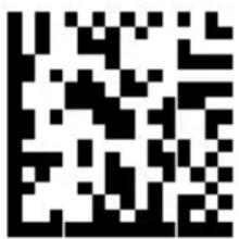 Black and white QR code image containing encoded data