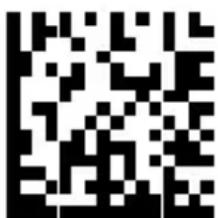 Black and white QR code image containing encoded data