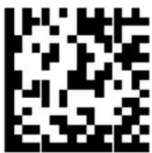 Black and white QR code image containing encoded data