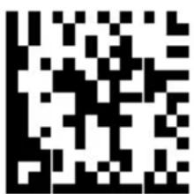 Black and white QR code image containing encoded data