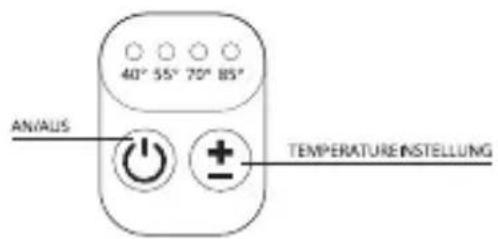 40° 55° 70° 85° AN/ALUS TEMPERATURE INSTELLUNG