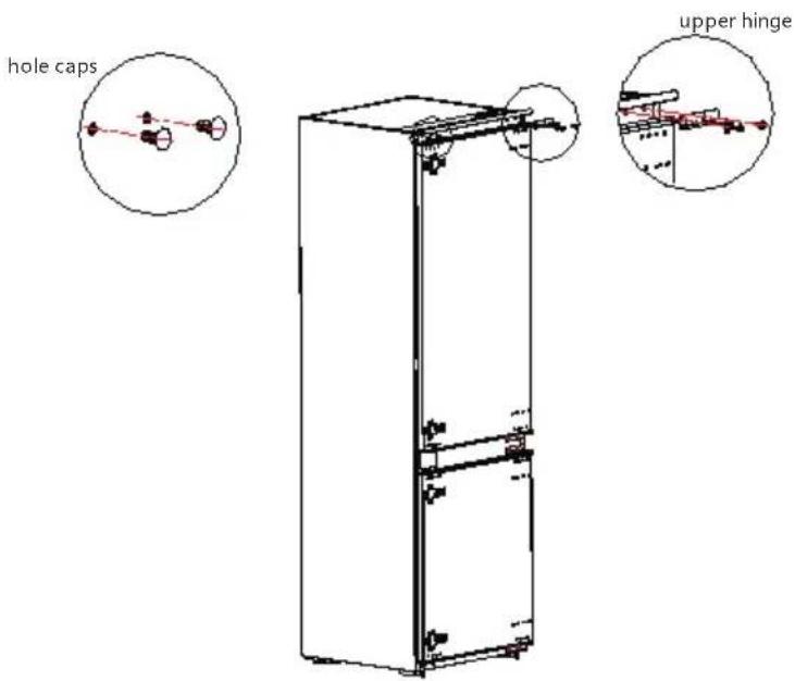 hole caps upper hinge