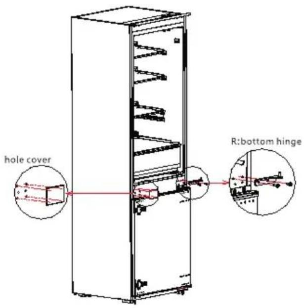 hole cover R:bottom hinge