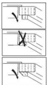 Diagram showing three steps of a mechanical or electrical process with checkmark indicators and directional arrows