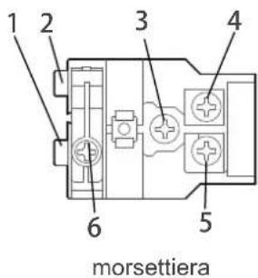 1 2 3 4 5 6 morsettiera