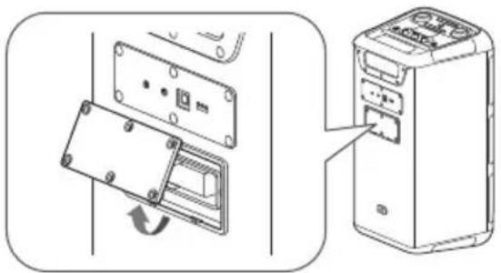 PANASONIC SC-BMAX5 - Remove the battery cover. - 3