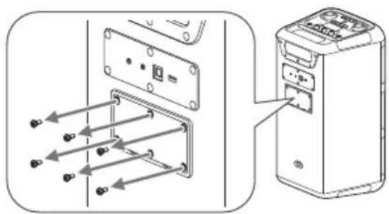 PANASONIC SC-BMAX5 - Remove the battery cover. - 2