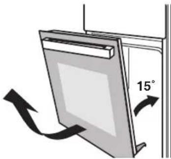 Master Kitchen MKO 41/12 MS BK - DISASSEMBLY AND ASSEMBLY OF THE OVEN DOOR FROM THE APPLIANCE - 2