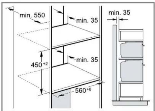 CONSTRUCTA CC4M61063 - Einbau von zwei Geräten übereinander - 1