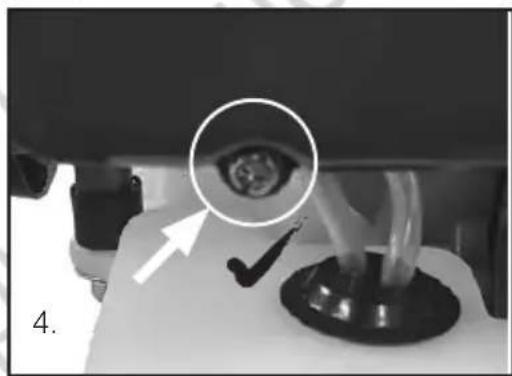 Close-up of a human eye with a magnified inset showing the pupil, mounted on a stand (no text or symbols visible)