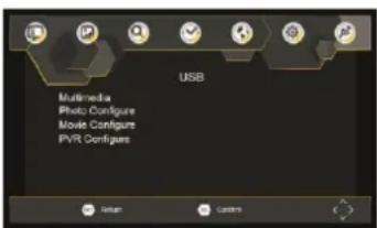 USB Multimedia Photo Configure Movie Configur PVR Configur