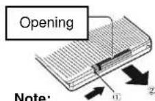 Reflexion DVD1017 - Inserting the battery (Remote-Control) - 1