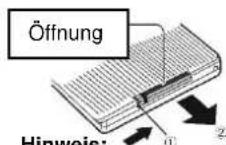 Reflexion DVD1017 - Einsetzen der Batterie (Fernbedienung) - 1