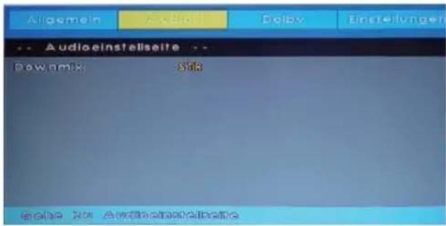 Allgemein Audioinstellseite Dow amix: SHK sobe 10 Audioinstellseite