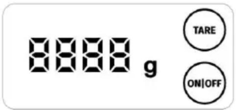 8888 g TARE ON/OFF
