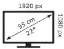 1920 px 55 cm 22" 1080 px