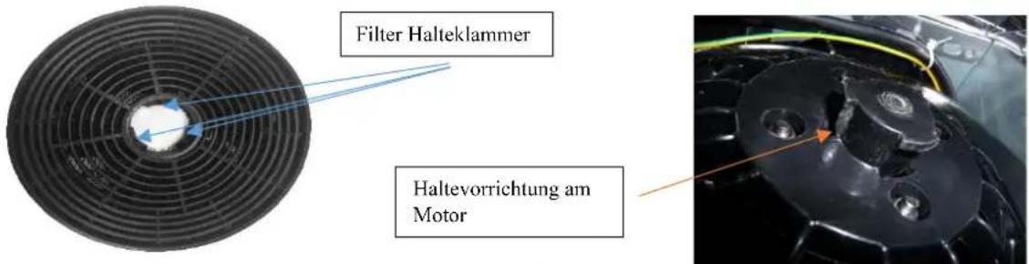 Filter Halteklammer Haltevorrichtung am Motor
