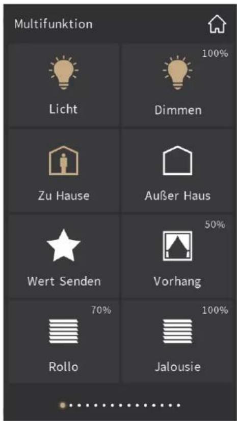 Multifunktion Licht Dimmen Zu Hause Außer Haus Wert Senden Vorhang 70% Rollo Jalousie 100% 50% 100%
