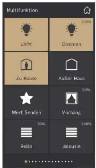 Multifunktion Licht Dimmen 100% Zu Hause Außer Haus 50% Wert Senden Vorhang 70% 100% Rollo Jalousie