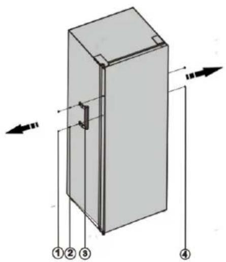 Technical diagram of a rectangular device with labeled components and directional arrows indicating flow or movement.