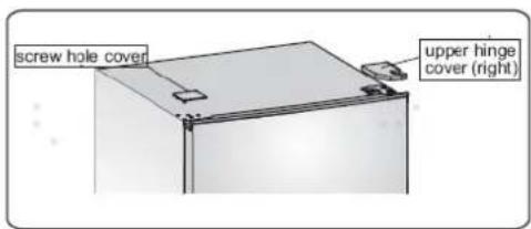 screw hole cover upper hinge cover (right)
