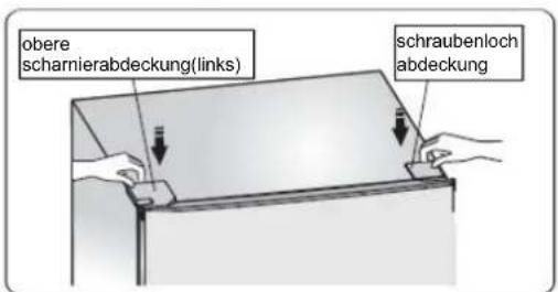 obere scharnierabdeckung(links) schraubenloch abdeckung