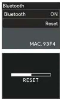 Bluetooth Bluetooth ON Reset MAC. 93F4 RESET